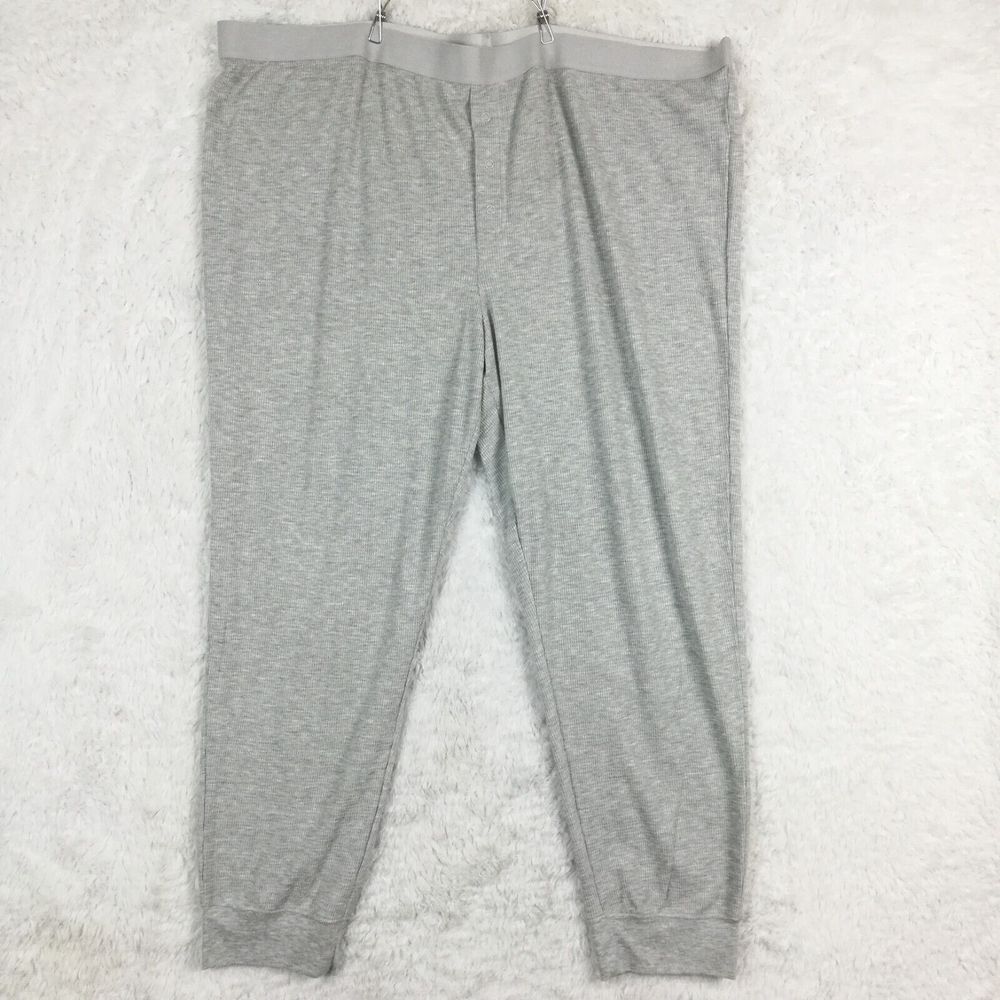 Wondershop Mens Sleepwear Pants Thermal Waffle Weave Gray Pull On 4XL New‎